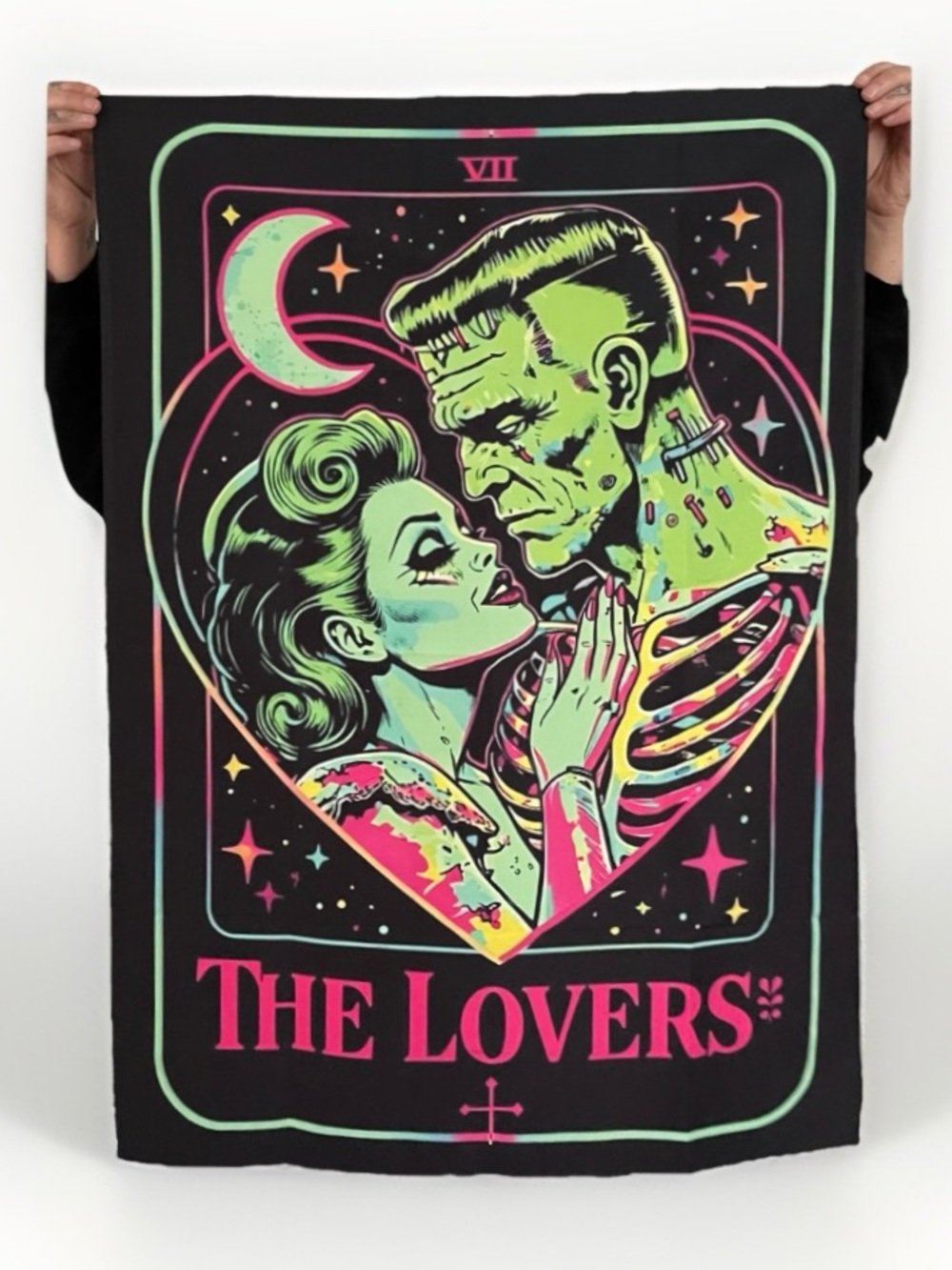 Tapestry Wall Art Fabric Poster New Tarot The Lovers Monster Bride Frankenstein